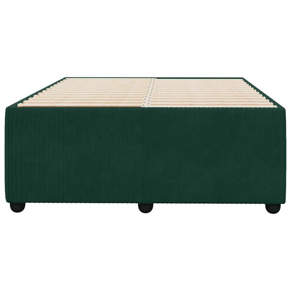 vidaXL Estrutura de cama com colch&atilde;o verde escuro 120x190 cm Veludo