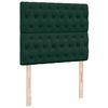 vidaXL Cama boxspring com colch&atilde;o 120x200 cm veludo verde-escuro