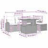 vidaXL Conjunto de Sof&aacute; de Jardim 6 pcs Cinzeto Rattan Sint&eacute;tico