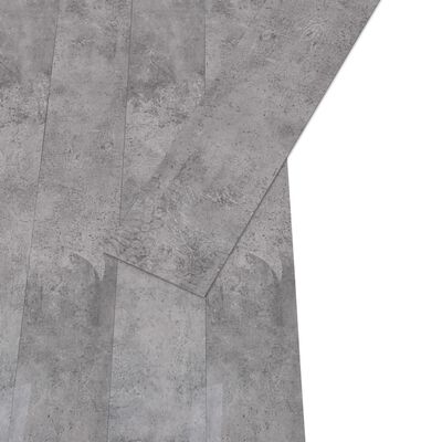 vidaXL Tábuas de soalho PVC autoadesivo 5,21 m² 2 mm cimento castanho