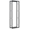 vidaXL Suporte para lenha 50x20x150 cm a&ccedil;o preto