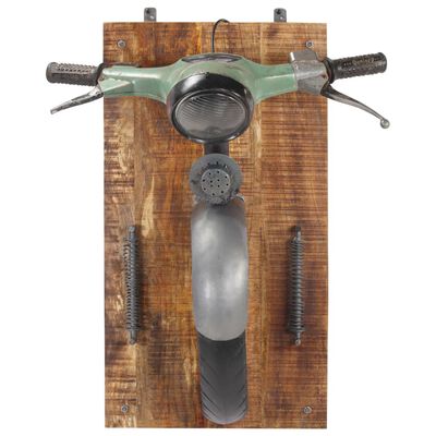 vidaXL Candeeiro de parede c/ design de scooter ferro/mangueira maciça