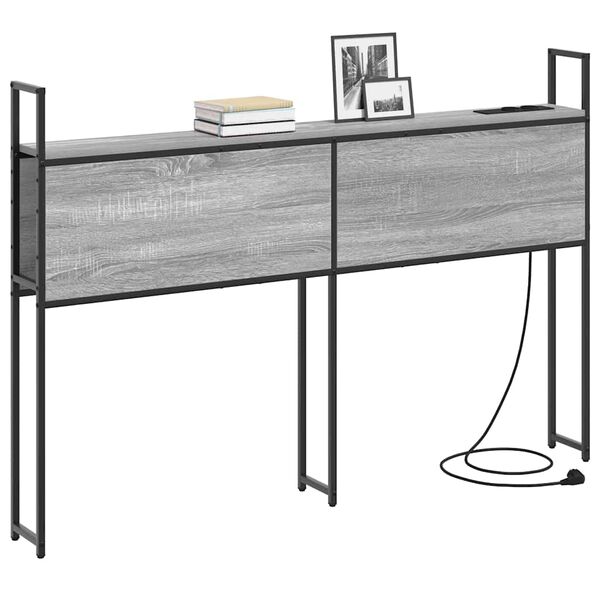 vidaXL Cabeceira de Armazenamento com Esta&ccedil;&atilde;o de Carregamento