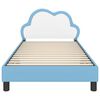 vidaXL Estrutura de Cama Infantil com Cabeceira Azul 90 x 190 cm PU