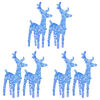 vidaXL Renas de Natal 6 pcs 240 luzes LED acr&iacute;lico azul