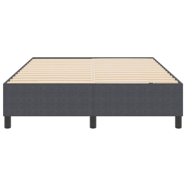 vidaXL Estrado de cama plataforma Cinza Escuro 160 x 200 cm tecido