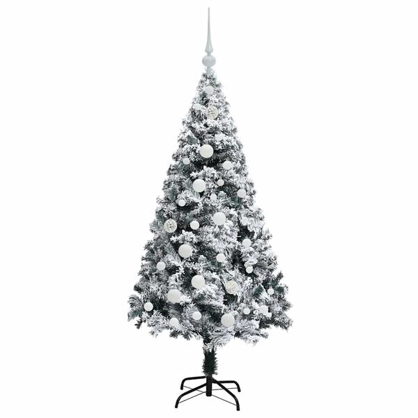 vidaXL &Aacute;rvore de Natal Artificial Branco 150 cm PVC, A&ccedil;o e Pl&aacute;stico
