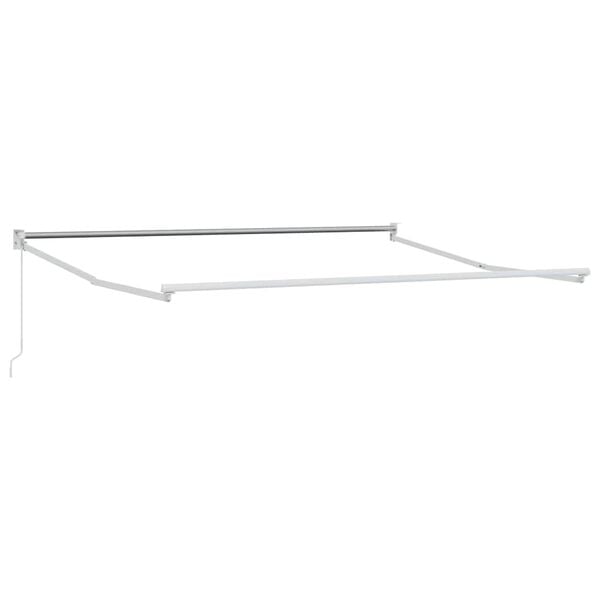 vidaXL Toldo Manual Branco 3 x 2,5 m Metal