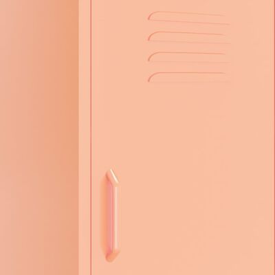 vidaXL Armário de arrumação aço 42,5x35x101,5 cm rosa
