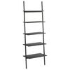 vidaXL Unidade 5 prateleiras inclinada 64x34x185,5 cm preto