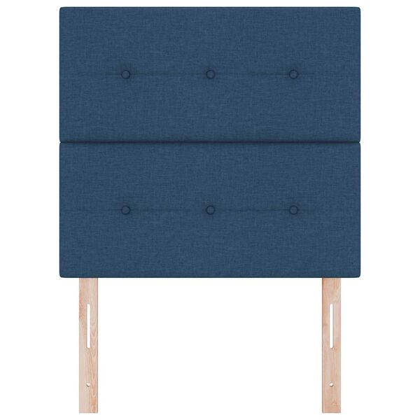 vidaXL Cabeceira com cabeceira Azul 90 cm Couro Sint&eacute;tico