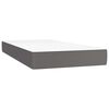 vidaXL Cama boxspring com colchão 120x190 cm couro artificial cinzento