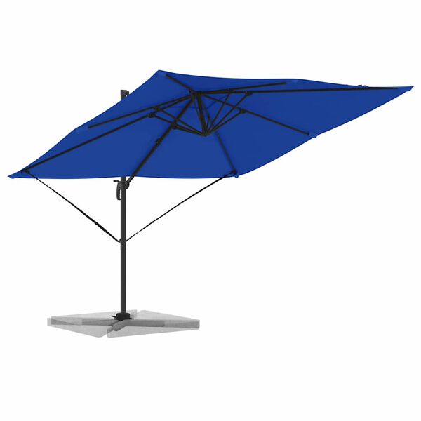 vidaXL Parasol Roma Azul 286 x 284 x 265 cm Alumínio e Poliéster