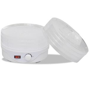 vidaXL Desidratador de alimentos com 6 bandejas empilh&aacute;veis redondo