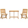 vidaXL 3 pcs conjunto jantar dobr&aacute;vel p/ jardim madeira ac&aacute;cia maci&ccedil;a