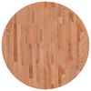vidaXL Tampo de mesa redondo &Oslash;80x1,5 cm madeira de faia maci&ccedil;a