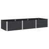 vidaXL Canteiro de jardim elevado Preto 300 x 100 x 54 cm alu.