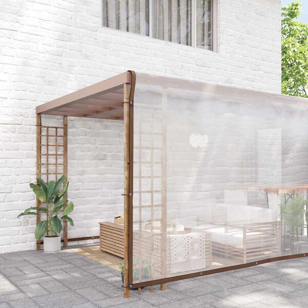 vidaXL Encerado transparente com ilh&oacute;s 8x10 m Polietileno