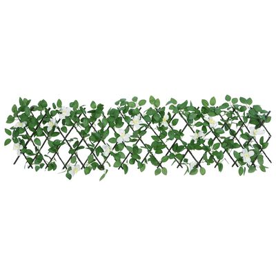 vidaXL Treliça de hera artificial extensível 180x30 cm verde