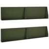 vidaXL Muro de Conten&ccedil;&atilde;o 4 unid. 100 x 12 x 30 cm A&ccedil;o Verde-Azeitona