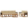 vidaXL Conjunto de Sof&aacute;s para Exterior com almofada 6 pcs Natural