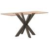 vidaXL P&eacute; de mesa de jantar em formato de aranha, preto, 85x85x(72-73) cm, a&ccedil;o