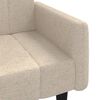 vidaXL Sof&aacute;-cama de 2 lugares tecido microfibra cor creme