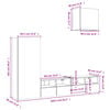 vidaXL 4 pcs móveis de parede p/ TV derivados de madeira cinza cimento