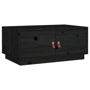vidaXL Mesa de centro 80x50x35 cm pinho maci&ccedil;o preto
