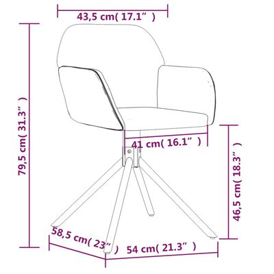 vidaXL Cadeiras de jantar giratórias 2 pcs veludo cinzento-claro