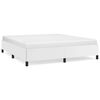 vidaXL Estrutura de cama sem colch&atilde;o 160x200 cm couro artificial branco