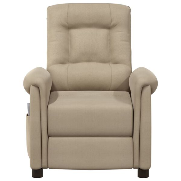 vidaXL Poltrona elevat&oacute;ria de massagens tecido microfibra cinza-claro