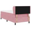 vidaXL Cama Box com colch&atilde;o com cabeceira Rosa 90 x 200 cm Veludo