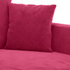 vidaXL Sof&aacute; de 2 lugares veludo 120 cm vermelho tinto