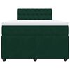 vidaXL Cama boxspring com colch&atilde;o 120x190 cm veludo verde-escuro