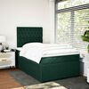 vidaXL Cama boxspring com colch&atilde;o 120x200 cm veludo verde-escuro