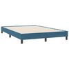 vidaXL Cama com molas/colch&atilde;o 160x220 cm veludo azul-escuro