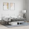vidaXL Estrutura de cama com cabeceira 140x200 cm metal branco