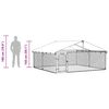 vidaXL Canil de exterior com telhado 300x300x150 cm