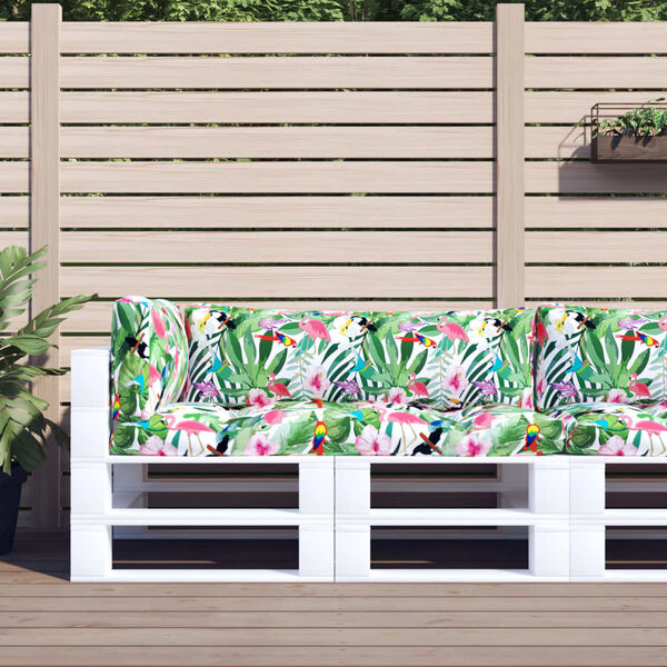 vidaXL Almofadões p/ móveis de paletes 3 pcs tecido oxford multicor