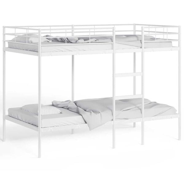 vidaXL Beliche sem colch&atilde;o 107x203 cm a&ccedil;o branco