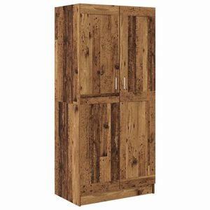 vidaXL Guarda-roupa com prateleira Madeira antiga 82,5 x 51,5 x 180 cm