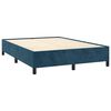 vidaXL Estrutura de cama sem colch&atilde;o 140x190 cm veludo azul-escuro