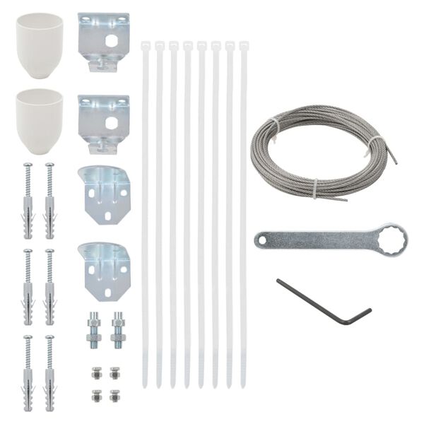vidaXL 29 pcs conjunto de acessórios para tela de varanda