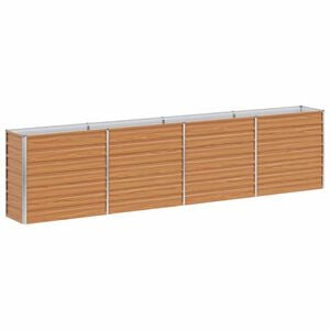 vidaXL Canteiro elevado de jardim 320x40x77cm a&ccedil;o galvanizado prateado
