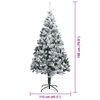 vidaXL &Aacute;rvore de Natal Artificial Branco 180 cm PVC, A&ccedil;o e Pl&aacute;stico