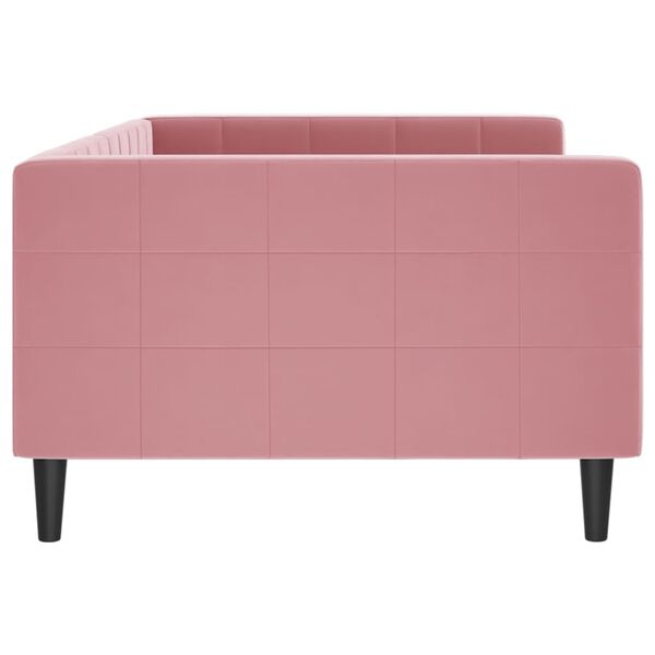 vidaXL Sof&aacute;-cama 100x200 cm veludo rosa