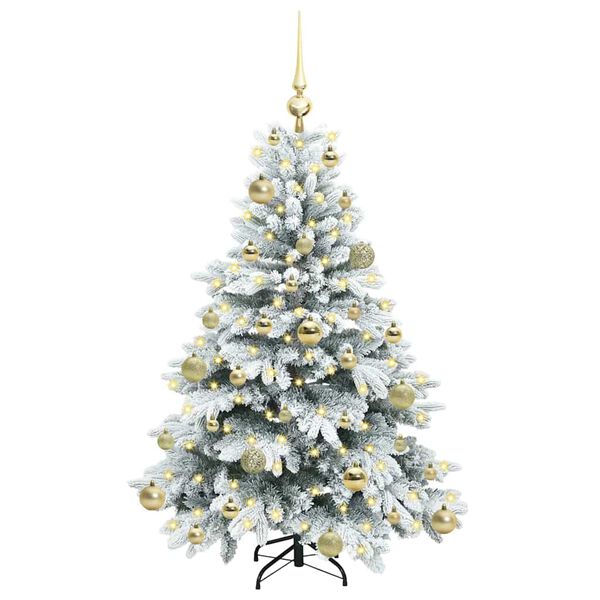 vidaXL Árvore de Natal Artificial com 150 LEDs Verde 120 cm PE e PVC