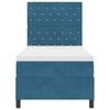 vidaXL Cama Box com colch&atilde;o Azul Escuro 90 x 200 cm tecido