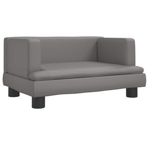vidaXL Cama para c&atilde;es 60x40x30 cm couro artificial cinzento